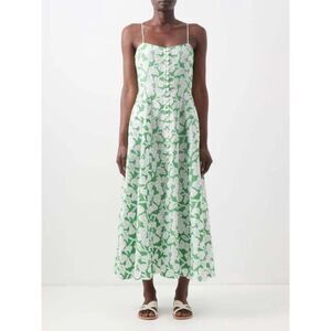 THREE GRACES LONDON oonagh embroidered cotton midi dress 6